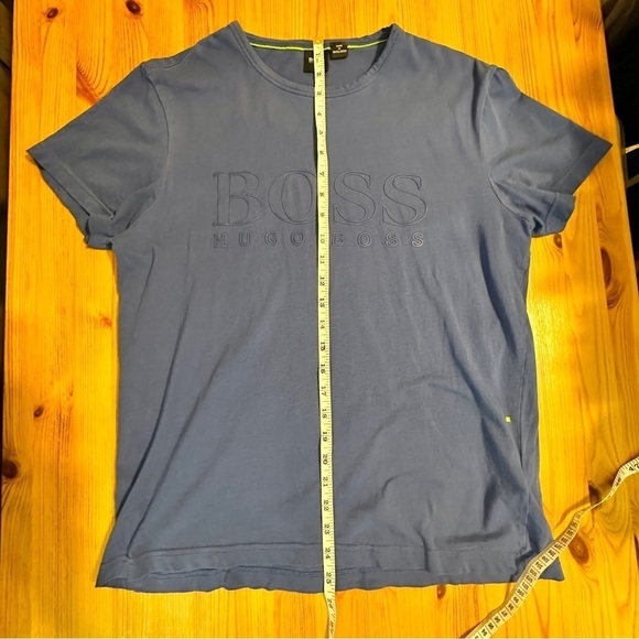 Boss Hugo Boss Blue Embossed Logo Lightweight Short Sleeve T Shirt Women Medium - Picture 10 of 12